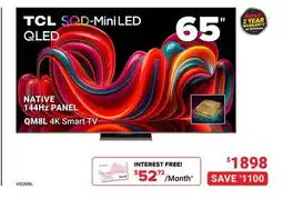 Visions Electronics TCL NATIVE 144Hz PANEL QM8L 4K Smart TV offer