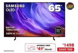 Visions Electronics SAMSUNG OLED NATIVE 120Hz PANEL S85H 4K Smart TV offer