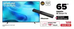 Visions Electronics Samsung 65 U8000H 4K Smart TV offer