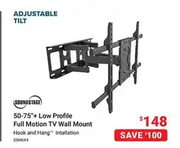 Visions Electronics 50-75+ Low Profile Full Motion TV Wall Mount offer