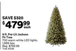 Michaels 9 ft. Pre-Lit Jackson Fir Tree offer