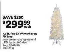 Michaels 7.5 ft. Pre-Lit Winterhaven Fir Tree offer