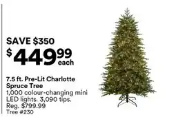 Michaels 7.5 ft. Pre-Lit Charlotte Spruce Tree offer