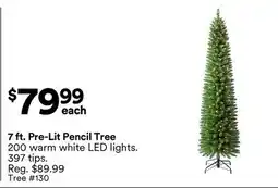 Michaels 7 ft. Pre-Lit Pencil Tree offer