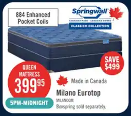 The Brick Springwall Milano Eurotop Medium Queen Mattress offer