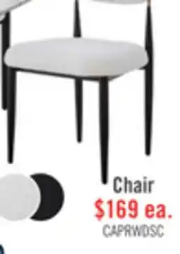 The Brick Kort & Co. Capri Dining Chair with Boucle Fabric & Gold Accent, Metal - White offer
