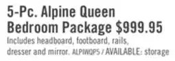 The Brick Alpine 6pc Bedroom Set with Storage Bed, Dresser, Mirror & Nightstand, White - Queen offer
