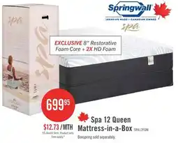 The Brick Springwall Spa 12 Plush Smooth Top Queen Mattress in a Box offer