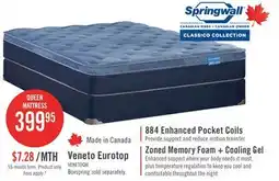 The Brick Springwall Veneto Eurotop Medium Queen Mattress offer