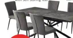 The Brick Tavo 7pc Dining Set with Table & Chairs, 63-79W Extension, Metal offer