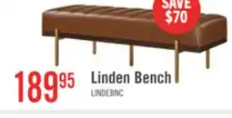 The Brick Linden 55 Faux Leather Bench - Brown offer