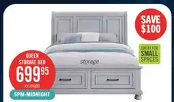 The Brick Kylie Platform Storage Bed with Headboard & Frame, Sand - Queen Size offer
