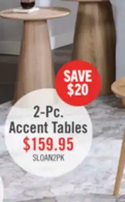 The Brick Sloane 2-Piece Round Accent Table – Weathered White offer
