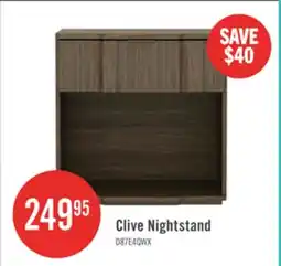The Brick Clive Mid-Century Modern 22 Nightstand in Walnut (1-Drawer) offer
