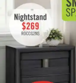 The Brick Rocco Bedside 2-Drawer Nightstand with Built-In Charging Port, 25W x 26H - Dark Grey offer