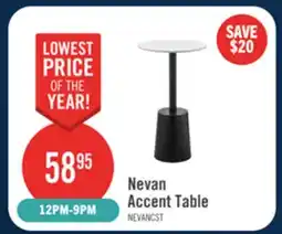 The Brick Nevan 14 Accent Table with White Sintered Stone Top - Black offer