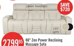 The Brick 86 Zen Power Reclining Massage Sofa offer
