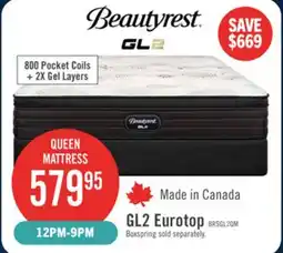 The Brick Beautyrest GL2 Eurotop Firm Queen Mattress offer