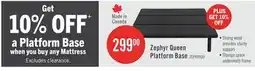 The Brick Zephyr Queen Platform Base offer