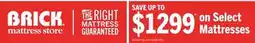 The Brick BRICK mattress store offer