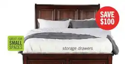 The Brick Chelsea Platform Storage Bed with Headboard & Frame, Cherry Brown - Queen Size offer