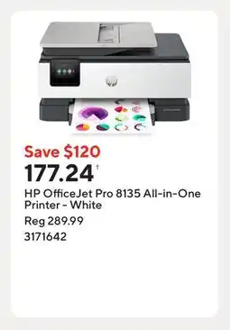 Staples HP OfficeJet Pro 8135 All-in-One Printer - White offer