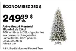 Michaels Arbre floqué Montréal illuminé de 7,5 pi offer