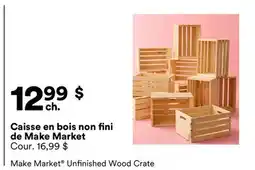 Michaels Caisse en bois non fini de Make Market offer