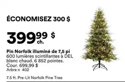 Michaels Pin Norfolk illuminé de 7,5 pi offer