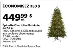 Michaels Épinette Charlotte illuminée de 7,5 pi offer