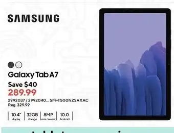 Staples Galaxy Tab A7 offer