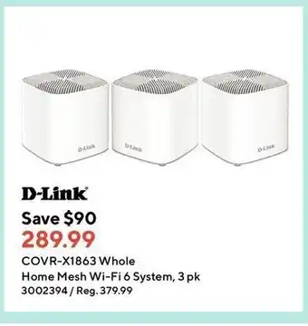 Staples Home Mesh Wi-Fi System 3pk offer