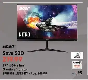 Staples 27 165Hz 1ms Gaming Monitor offer