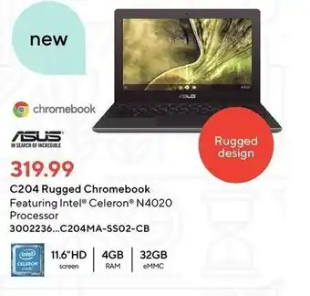 Staples C204 Rugged Chromebook offer