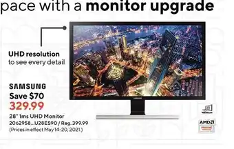 Staples 28 1ms UHG Monitor offer