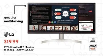 Staples 29 Ultrawide IPS Monitor offer