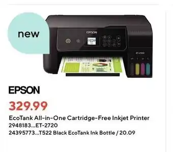 Staples EcoTank All-in-One Cartridge-Free Inkjet Printer offer