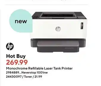 Staples Monochrome Refillable Laser Tank Printer offer
