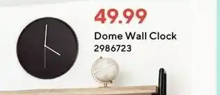 Staples Dome Wall Clock offer