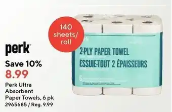 Staples Perk Ultra Absorbment offer