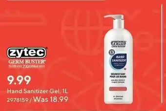 Staples Hand Sanitizer Gel 1L offer