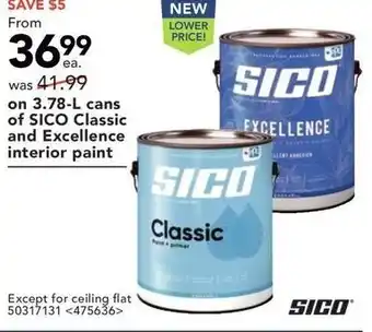 RONA On 3.78-L cans of SICO Classic offer