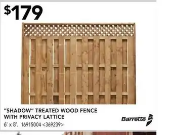 RONA Shadow Treated wood Fence offer