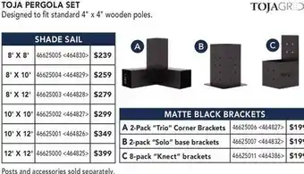 RONA Matte black brackets offer