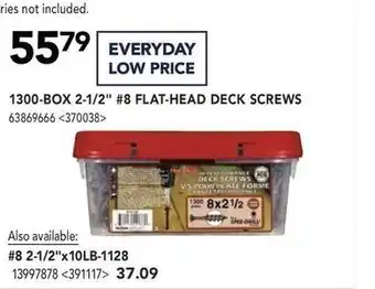RONA Flat head deck screws offer