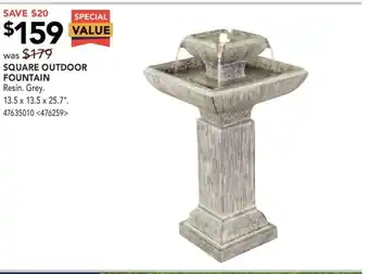 RONA Square outdoor fountain offer