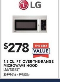RONA 1.8 CU. FT. Over-The-Range Microwave Hood offer