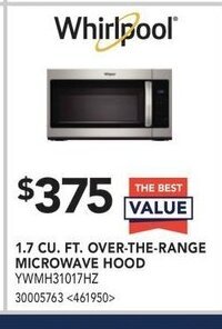 RONA 1.7 CU. FT. Over-The-Range Microwave Hood offer
