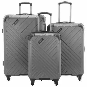 Best Buy Kenneth Cole Kings Point 3-Piece Hard Side Luggage Set - Charcoal Silver offer