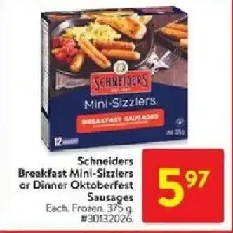 Walmart Schneiders breakfast mini-sizzlers offer